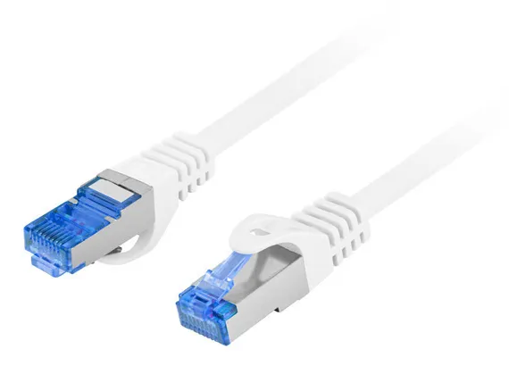 15 Meter Cat6A FTP LSZH CCA Nätverkskabel Vit + Fluke Passed