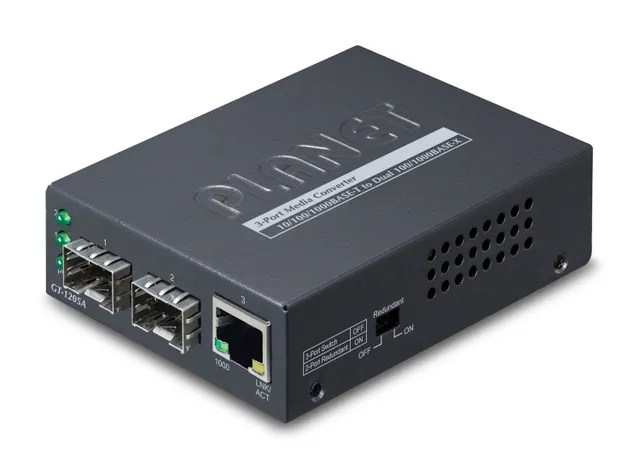 GT-1205A - Fibermediekonverterare - 1GbE -