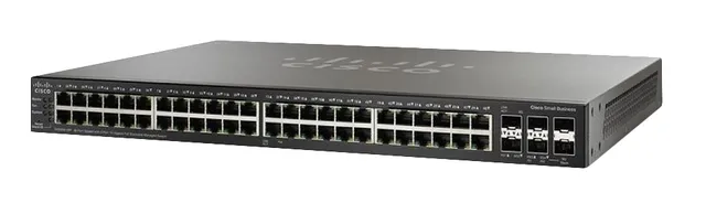 Small Business SG350X-48 - Switch - Administrerad - 48 x 1000Base-T + 2 x kombo 10 Gigabit SFP+ + 2 x 10 Gigabit SFP+ - rackmonterbar - återanvä
