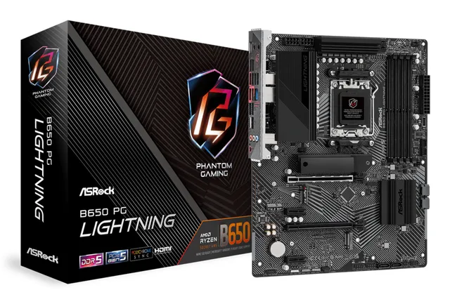 B650 PG Lightning Moderkort - AMD B650 - AMD AM5 socket - DDR5 RAM - ATX
