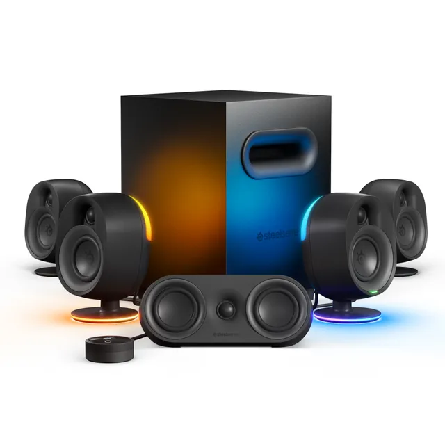 Arena 9 Illuminated 5.1 Gaming Speakers - Svart RGB Bluetooth-Högtalar