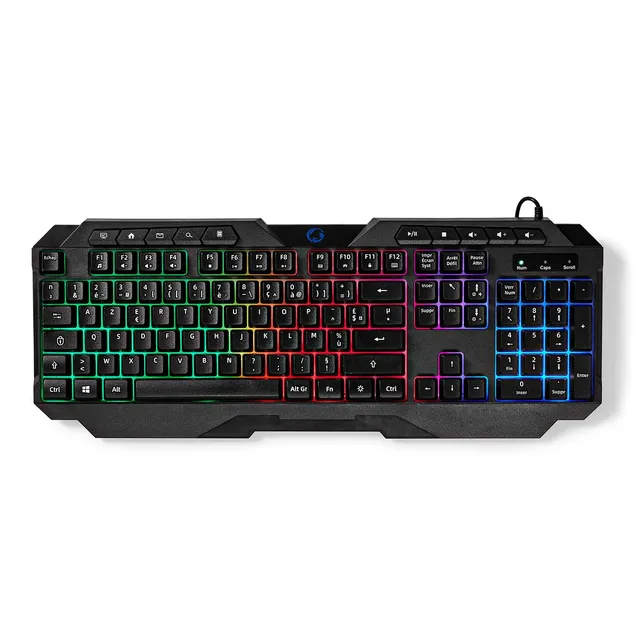 - keyboard - wired gaming - AZERTY - French - black - Gaming Tangentbord - Fransk - Svart