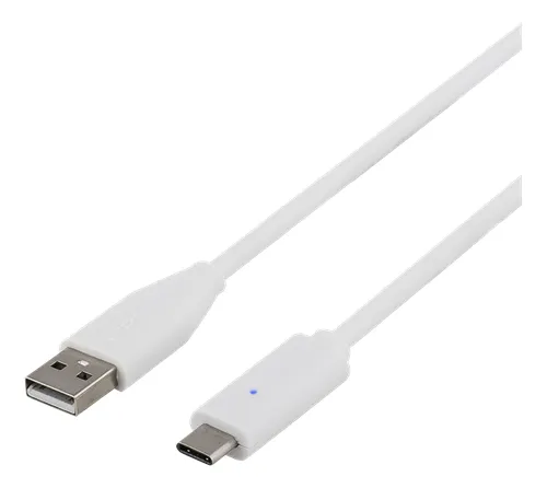 USB 2.0 Typ C hane till Typ A hane - 2m - Vit