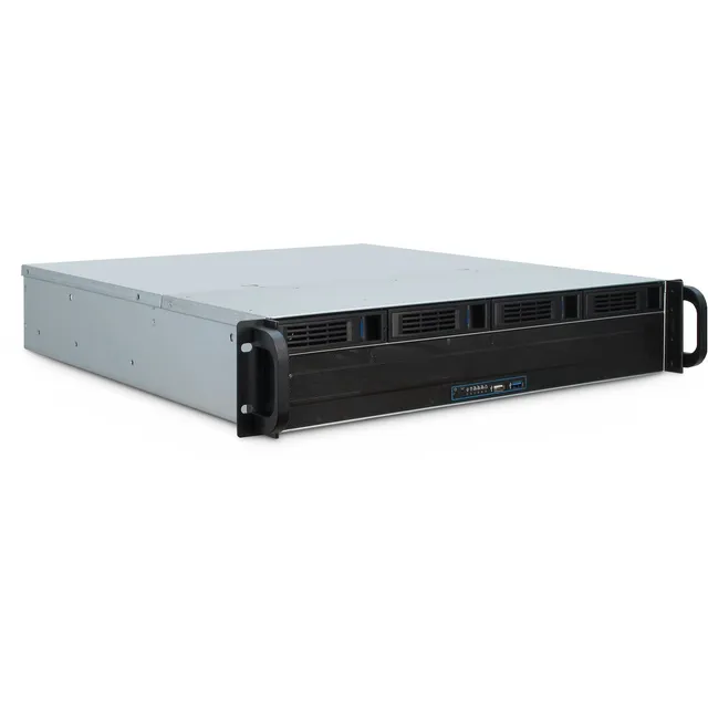Inter-Tech IPC 2U-2404L - Kan monteras i rack - 2U - micro ATX - SATA/SAS - hot-swap - ingen strömförsörjning (ATX / PS/2) - USB