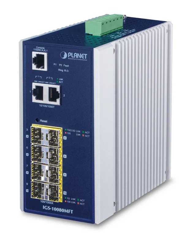 IGS-10080MFT - Switch - Administrerad - 8 x