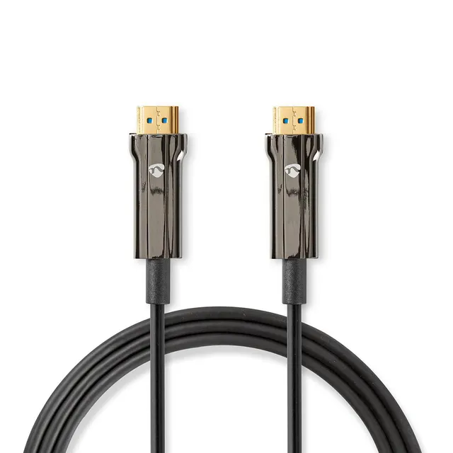 Aktiva Optiska Ultra High Speed ​​HDMI Kabel med Ethernet | HDMI™ Kontakt | HDMI™ Kontakt | 8K@60Hz | 48 Gbps | 50.0 m | Rund | PVC | Svart | Presentbox