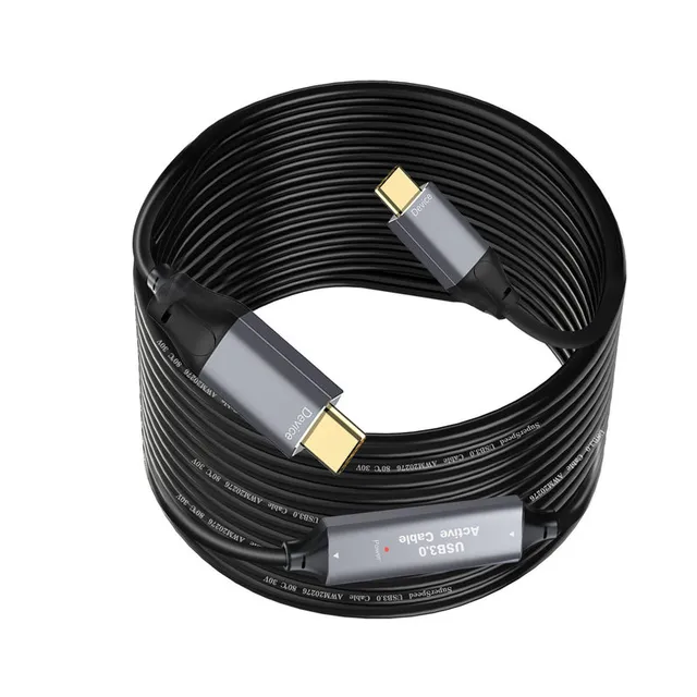 10m Aktiv USB 3.0 C till C-kabel, 5Gbps Super Speed USB-kabel