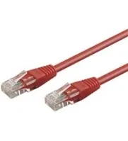 Patchkabel CAT 5e, U/UTP, röd, 10 m kopparklädd aluminiumtråd (CCA)