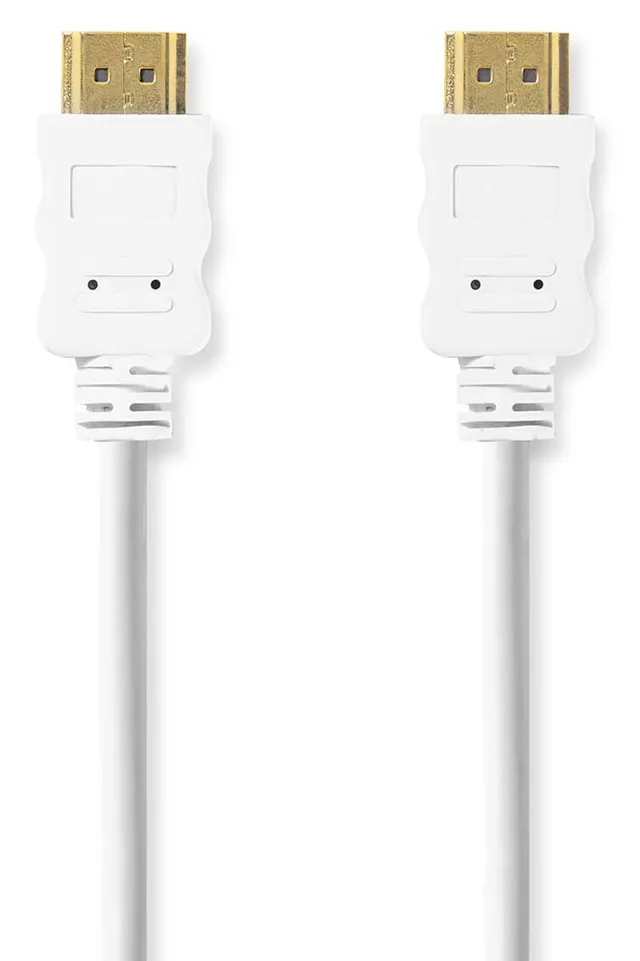 High Speed ​​HDMI ™ kabel med Ethernet | HDMI™ Kontakt | HDMI™ Kontakt | 4K@30Hz | ARC | 10.2 Gbps | 2.00 m | Rund | PVC | Vit | Låda