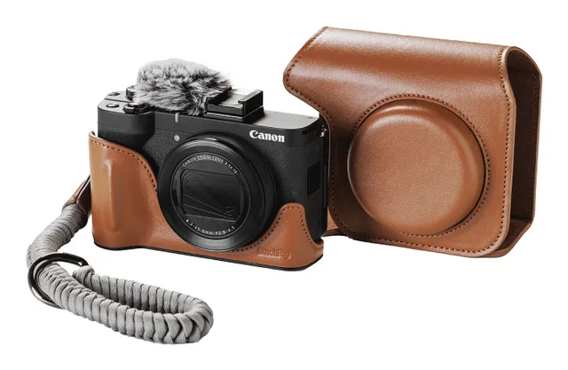 SmallRig 5385 Leather Case Kit for Canon PowerShot V1 Brown