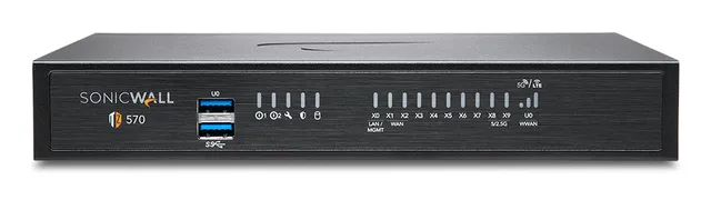 SonicWall TZ570W - Säkerhetsfunktion - med 1 year Support Service 8x5 - 1GbE, 5GbE - Wi-Fi 5 - 2.4 GHz, 5 GHz - skrivbord