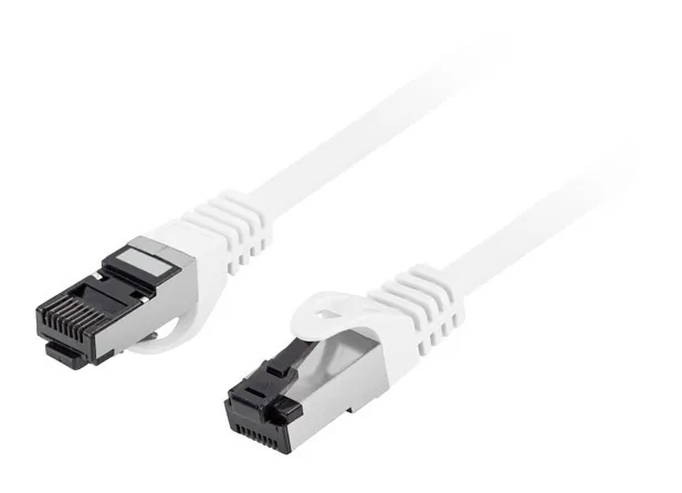 CAT 8.1 Nätverkskabel S/FTP LSZH - Vit - 1m
