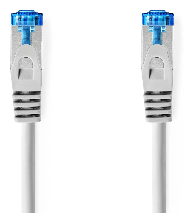 CAT6a nätverkskabel | S/FTP | RJ45 hane | RJ45 hane | 5.00 m | Snagless | Rund | LSZH | Grå | Label