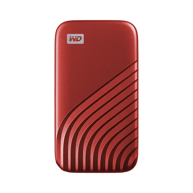 WD My Passport SSD WDBAGF0020BRD - SSD - krypterat - 2 TB - extern (portabel) - USB 3.2 Gen 2 (USB-C kontakt) - 256 bitars AES - röd