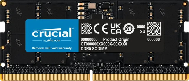 - DDR5 - modul - 24 GB - SO DIMM 262-pin - 5600 MT/s / PC5-44800 - CL46 - 1.1 V - on-die ECC - svart