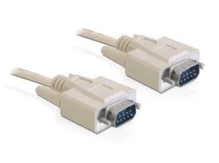DeLOCK Seriell kabel - DB-9 (hane) till DB-9 (hane) - 1 m - beige - Kina