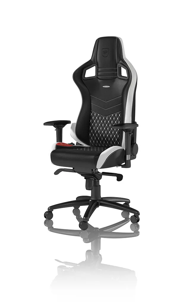 Epic Real Leather -pelituoli - Musta/Punainen/Valkoinen