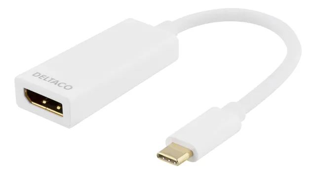 USB-C 3.1 till DisplayPort adapter - Vit