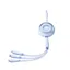 3-i-1 kabel, upprullningsbart, Colorful Series USB-A till USB-C / iPhone Lightning / microUSB 1 m blå