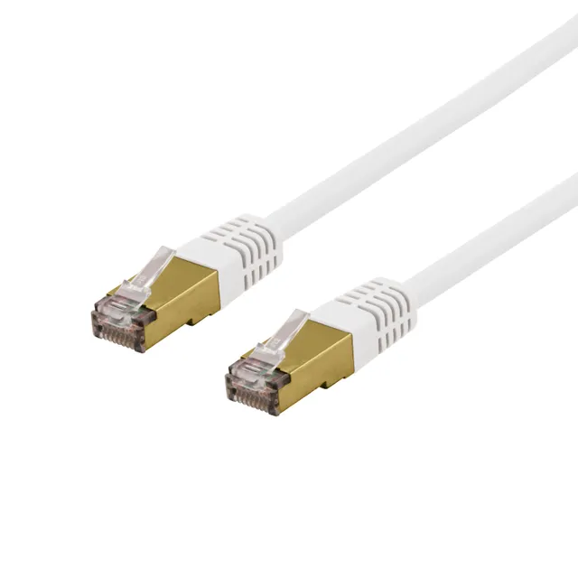 S/FTP Cat6a patchkabel, delta cert, LSZH, 7m, vit