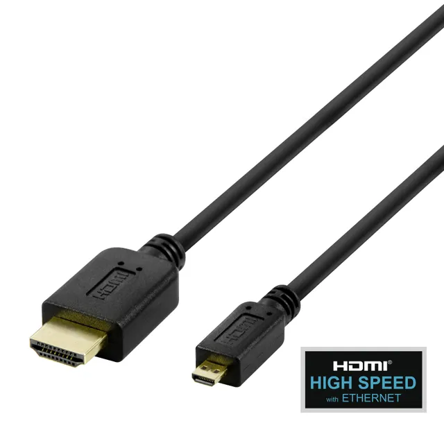 HDMI - micro HDMI cable, 2m, black