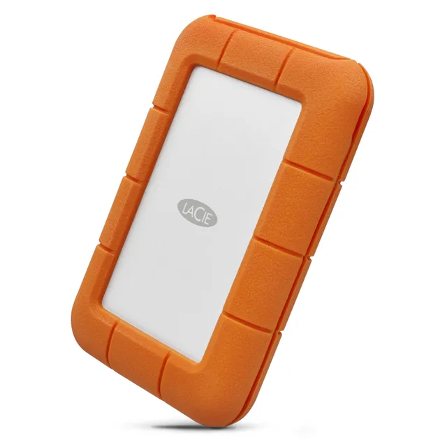 5 TB Lacie Rugged Mini, 2.5", USB-C, vattentät och stötsäker - Orange