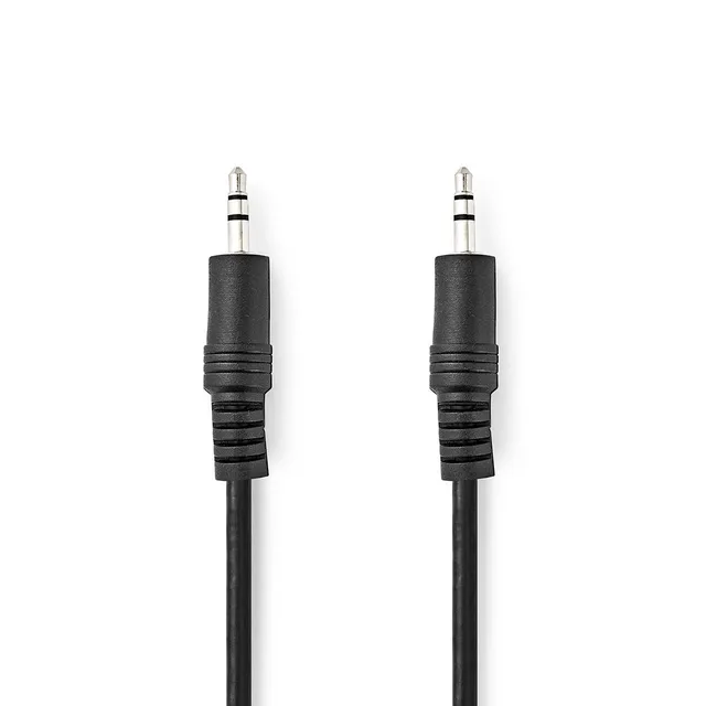 Stereoljudkabel | 3.5 mm Hane | 3.5 mm Hane | Nickelplaterad | 5.00 m | Rund | Svart | Label