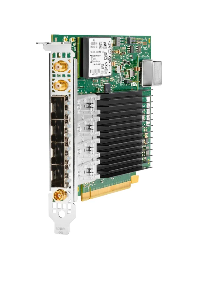 Intel E810-XXVDA4 - Nätverksadapter - PCIe 4.0 x16 - 10/25 Gigabit SFP28 x 4 - för ProLiant DL110 Gen10 Plus Front Cabled Telco