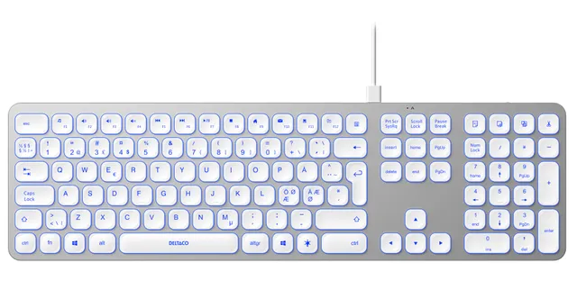 Aluminium Keyboard - Tangentbord - Nordisk - Silver