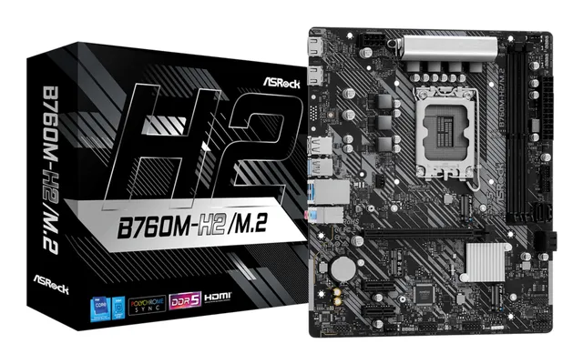 B760M-H2/M.2 Moderkort - Intel B760 - Intel LGA1700 - DDR5 RAM - Micro-ATX