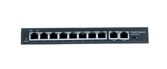 - Switch - ohanterad - 8 x 10/100/1000 (PoE