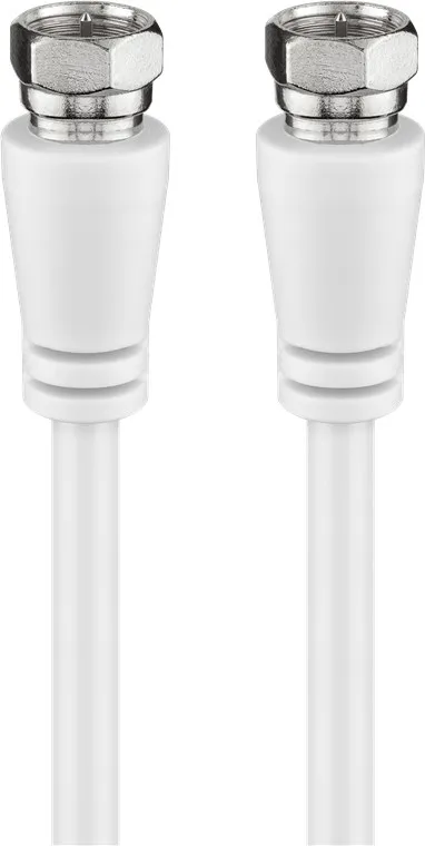SAT-antennkabel (Class A+, >95 dB), 3x skärmad F-plugg > F-plugg (helt skärmad), 1 m
