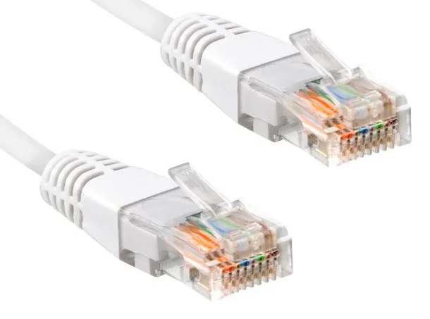 Cat 5E nätverkskabel 0.25M, vit