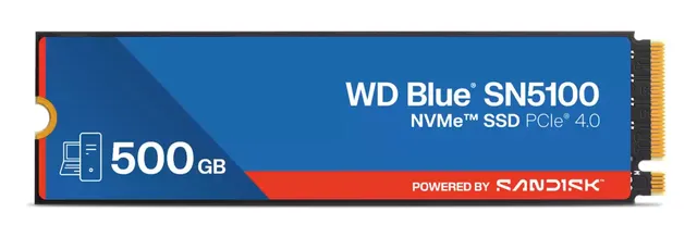 WD Blue SN5100 SSD - 500GB - PCIe 4.0 - M.2 2280
