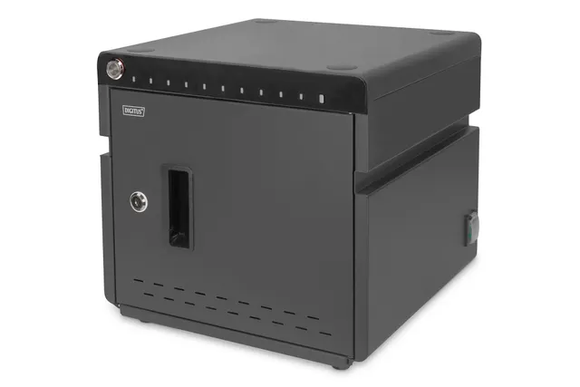 DN-45004 - Kabinett - för 10 netbooks/surfplattor - UV-renare, USB-C, mobil, laddning - låsbar - kallvalsat stål, ABS-plast - svart, RAL 9005 - skärmstorlek: upp till 14 tum - skrivbord - utmatning: 5 / 9 / 12 V
