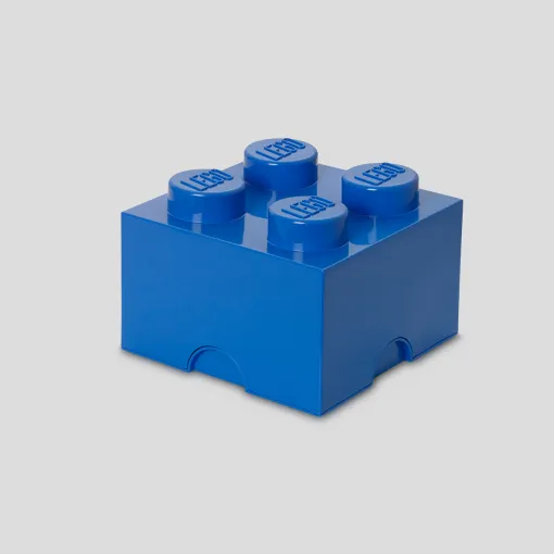 förvaringsbox (4 knoppar, ljusblå)