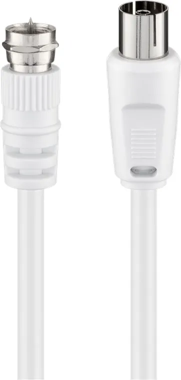 11829, 1,5 m, 3C-2V, F-typ, Koaxial, Vit