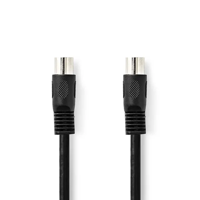 DIN ljudkabel | DIN 5-Pin Hane | DIN 5-Pin Hane | Nickelplaterad | 2.00 m | Rund | PVC | Svart | Label
