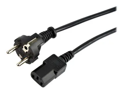 Strömkabel 1m Cee7/7 C13 Svart