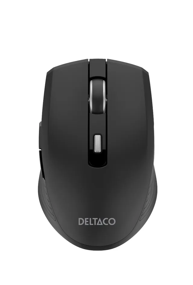 Silent Wireless USB-C Travel Mouse with USB-C Rece - Mouse - 6 knappar - Svart
