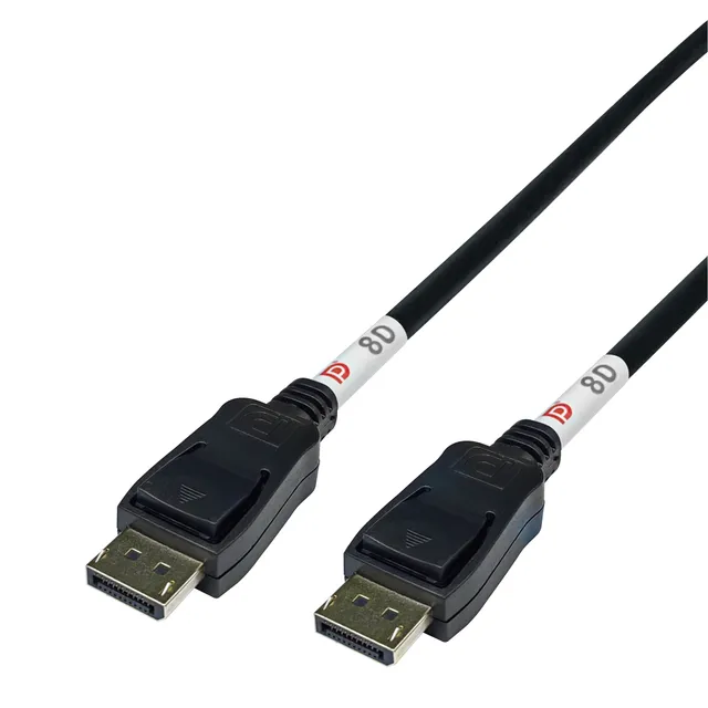DisplayPort 2.1, 8K, DP80, 0.5 m, svart
