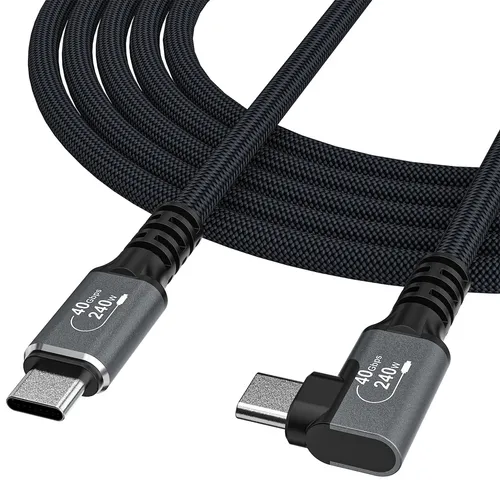 WPS2-UY41S USB-C Thunderbolt 4 240W 2m Angle Cable - Black