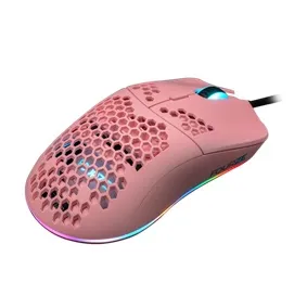 GM800, 16000 dpi, 72g, RGB - Rosröd