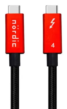 1m Thunderbolt 4 USB-C kabel 40Gbps 100W laddning 8K video kompatibel med USB 4 och Thunderbolt 3
