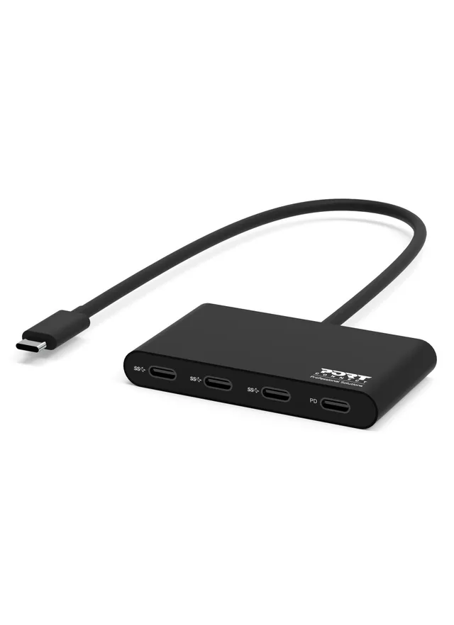 USB-C to 3-port USB-C + 1 USB-C PD Hub