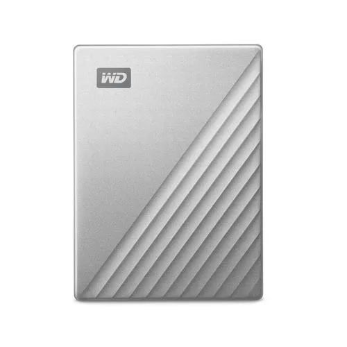 WD My Passport Ultra for Mac WDBPMV0040BSL - Hårddisk - krypterat - 4 TB - extern (portabel) - USB 3.0 (USB-C kontakt) - 256 bitars AES - silver
