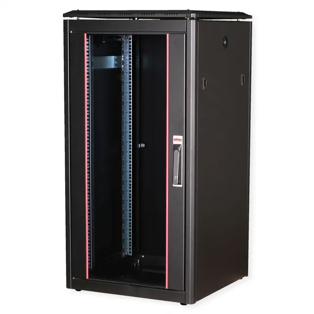 Pro - rack - with glass door 600 x 600 mm (WxD) - 22U