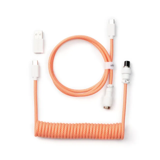Custom Coiled Aviator Kabel USB-C - Rosa/Orange