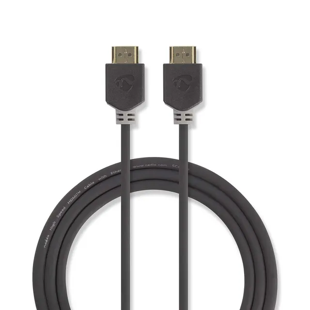 High Speed HDMI ™ kabel med Ethernet | HDMI™ Kontakt | HDMI™ Kontakt | 4K@60Hz | ARC | 18 Gbps | 2.00 m | Rund | PVC | Antracit | Låda