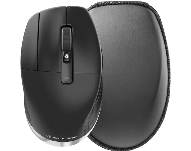CadMouse Pro Wireless Left - Mouse - 7 knappar - Svart *DEMO*